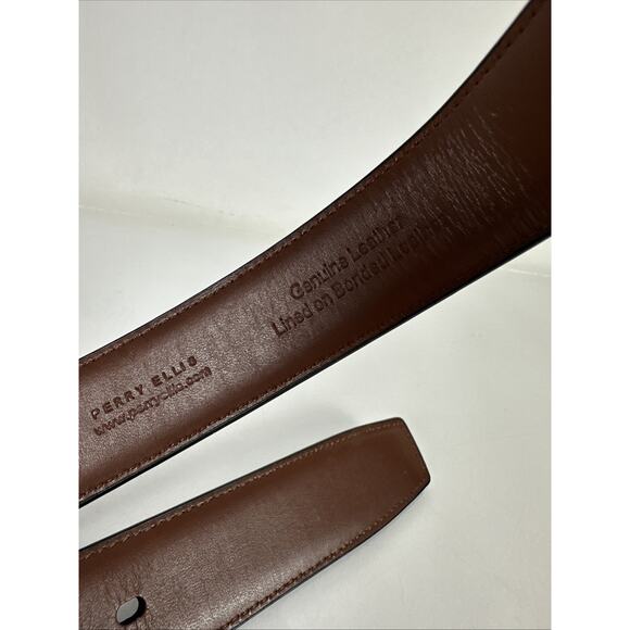 Perry Ellis Portfolio Genuine Leather Belt Black 56/140 Size 56 1P35150K - Picture 6 of 10